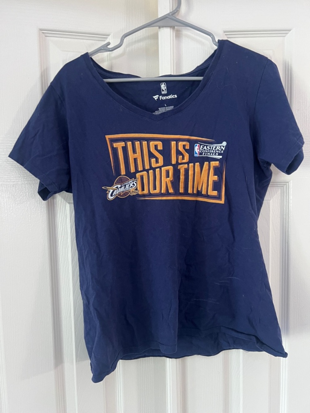 Fanatics Navy and Orange Cleveland Cavaliers 'This Is Our Time' Graphic Tee
